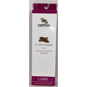 Aetrex Foot Orthotic Insoles L2400 Women’s Size 12 Customizable Cupped Heel New